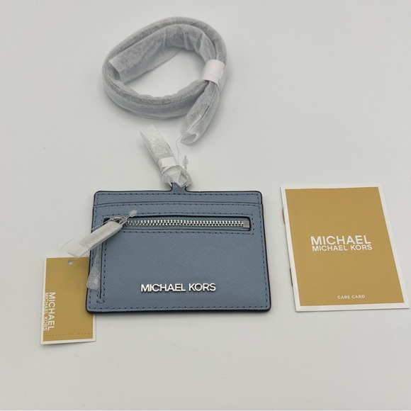 Michael Kors Blue Card Holder - Picture 1 of 2